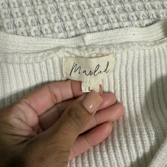 Marled Women's Striped Sweater - Black and White - Picture 11 of 12